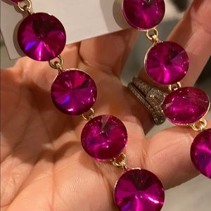 Neiman Marcus Magenta Rhinestone Earring